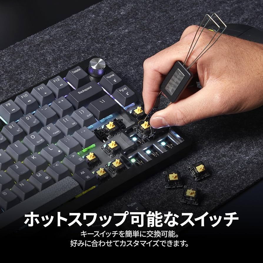 キーキャップのみ　CORSAIR K65 PLUS Cherry Blossom Amazon.co.jp: CORSAIR K65 PLUS -Cherry Blossom- ワイヤレス